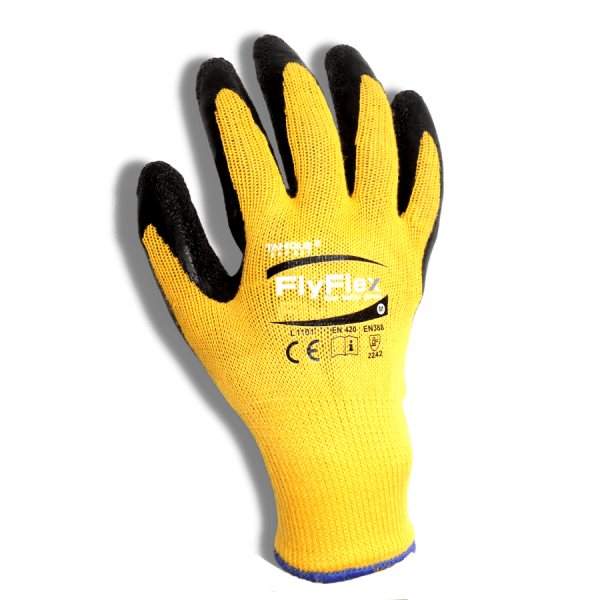 Guante Fly Flex amarillo recubierto con latex rugoso - Imagen 3