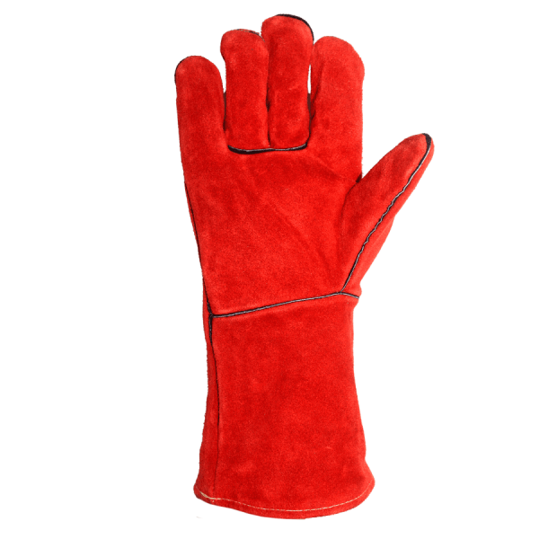 Guante soldador Tanque con hilo kevlar rojo - Imagen 2