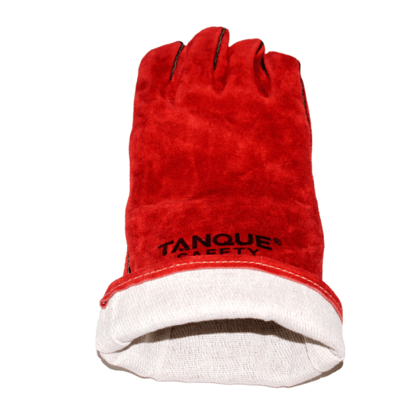 Guante soldador Tanque con hilo kevlar rojo - Imagen 4
