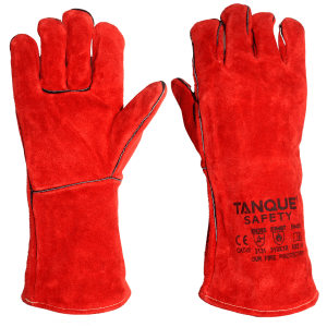 Guante soldador Tanque con hilo kevlar rojo