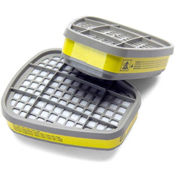 Respirador media cara silicon cartucho antigases 6003 - Imagen 3