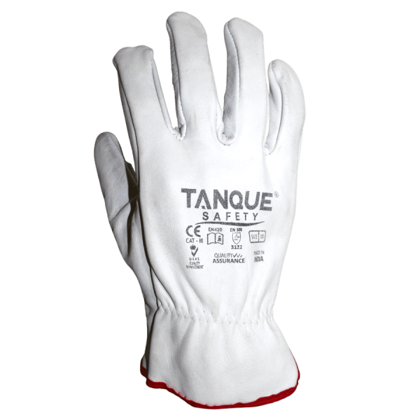 Guante de cuero conductor blanco tanque (India) - Imagen 3